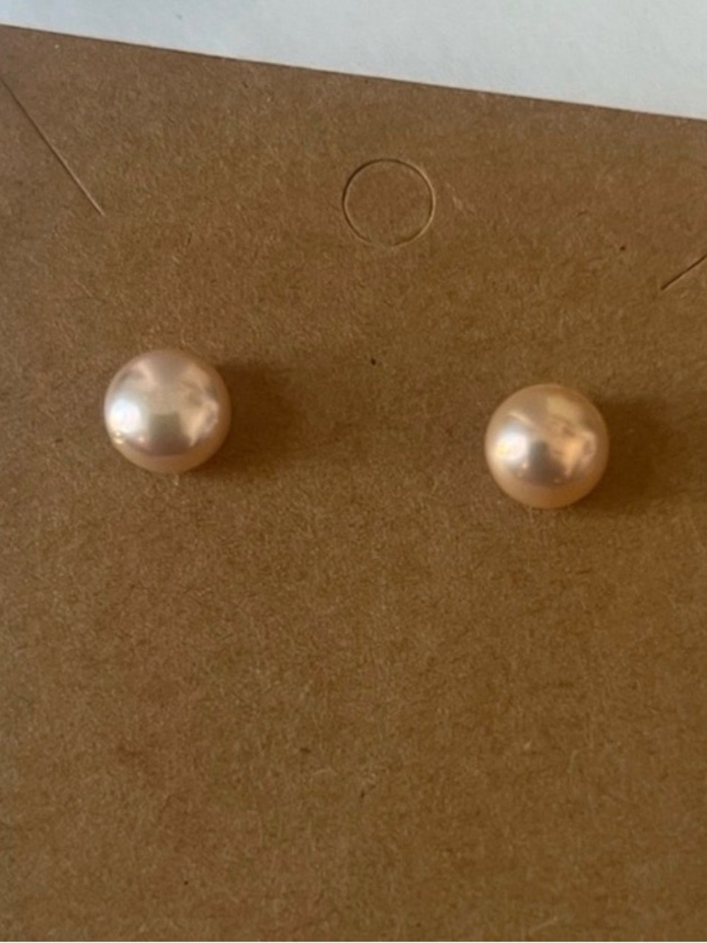 Classic original Pearl Stud Earrings - Pink Pearlescent